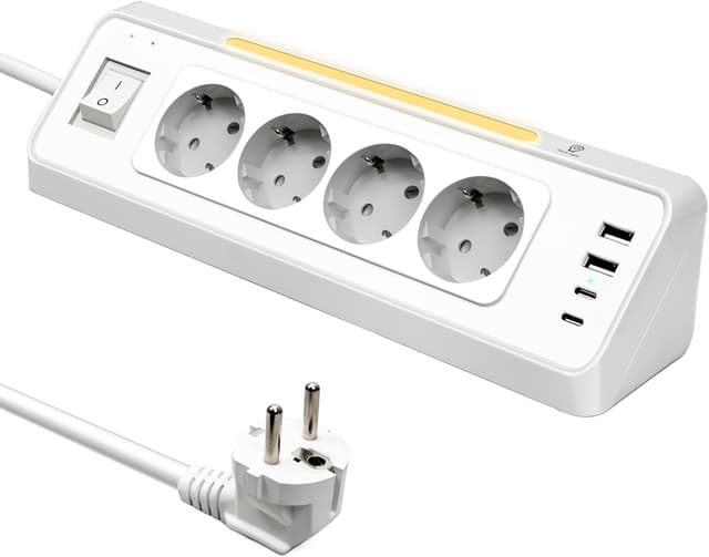 Detalle de Comyan Ecksteckdose Küche 3680 W 4 Fach