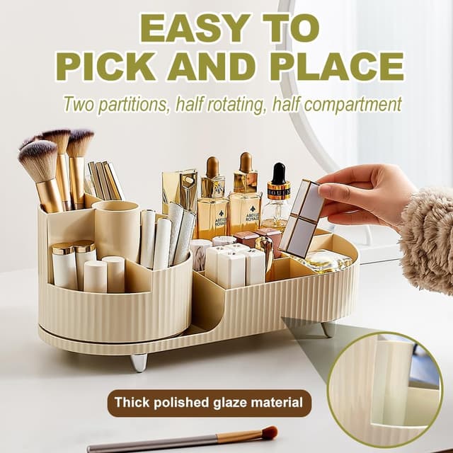 Detalle 2 de BULLA Makeup Organiser 360° rotating cosmetics organiser 💄