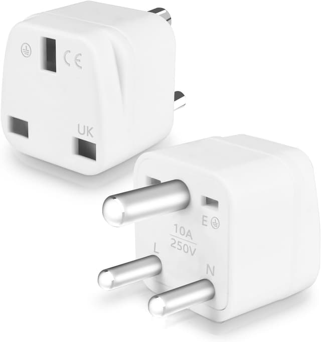 Detalle de XGKEGS UK to India plug adapter 2 pack