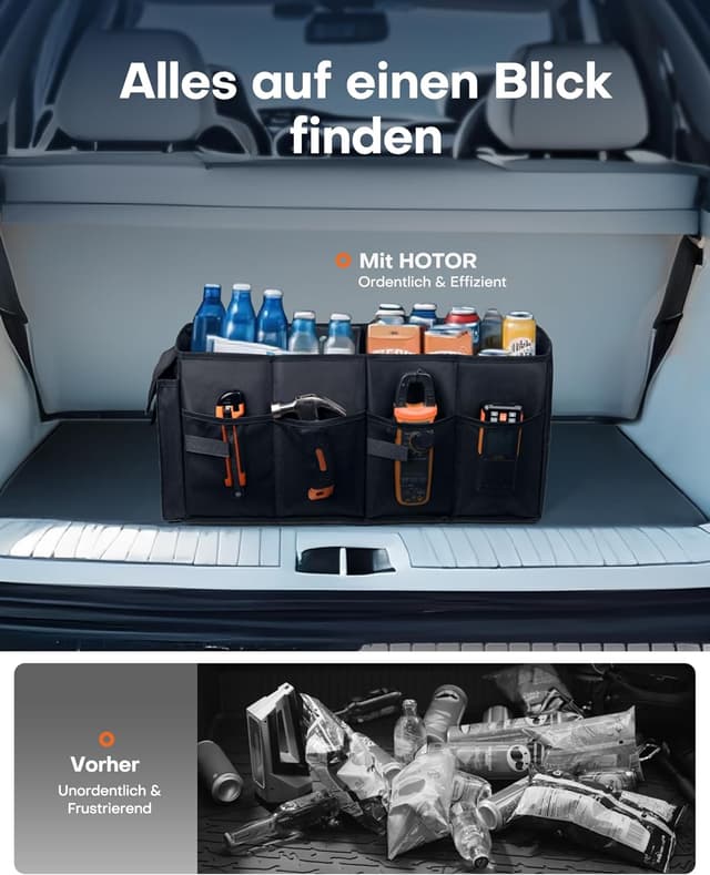 Thumbnail 6 de HOTOR Kofferraum Organizer 54,1×32,0×26,9 cm