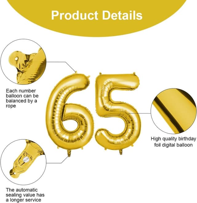 Thumbnail 2 de OFFCUP Zahlen Luftballon 40 Zoll đ