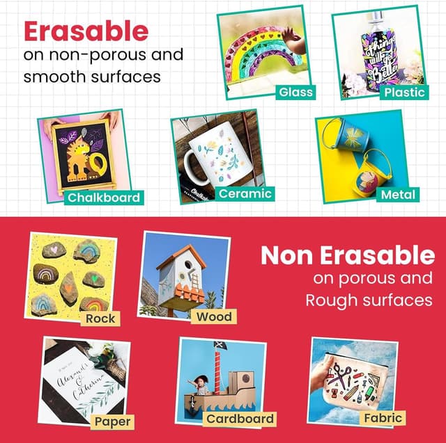 Detalle 2 de Chalkola 20 Fine Tip Liquid Chalk Pens for Blackboard (3mm reversible tips, neon, pastel, gold & silver)