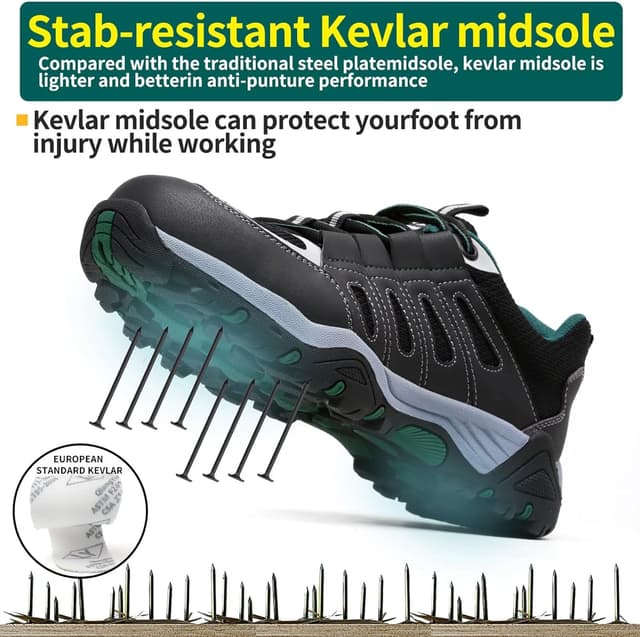 Detalle de ISOOUS Scarpe antinfortunistiche con punta in acciaio leggere e traspiranti (uomo/donna)