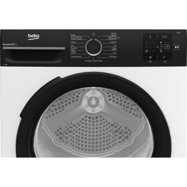 Detalle de Beko BM3T37230W secadora bomba de calor 7 kg