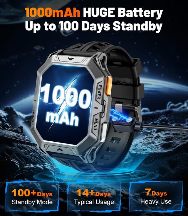 Detalle 2 de Large Smart Watch 1000mAh AMOLED 2.13"