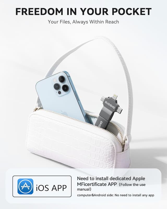 Thumbnail 6 de SUDEHO MFi Certified USB Stick 128GB for iPhone