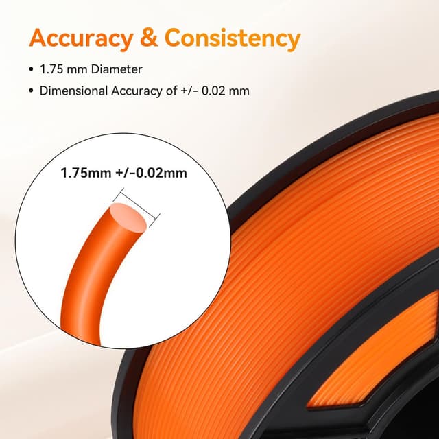 Detalle 2 de TECBEARS PLA Filament 1,75 mm in Weiß (1 kg) – präziser FDM-3D-Druck mit Vakuumverpackung