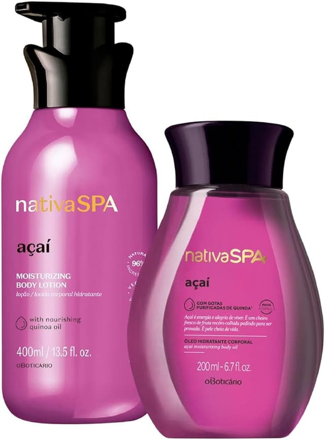 Detalle de O Boticário Nativa SPA Açaí Set Regalo 🌿 Cuidado Corporal