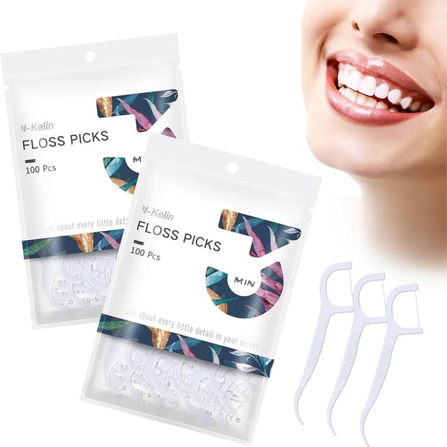 Detalle de Y-Kelin Dental Floss 200 Count floss picks 🦷