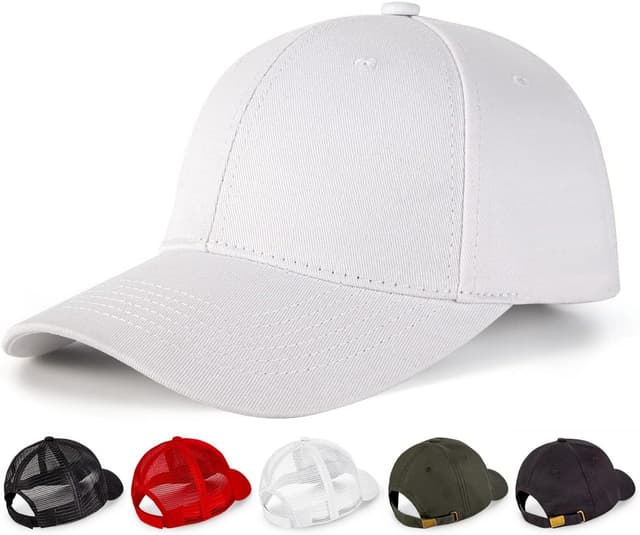 Detalle de Unisex adjustable baseball cap with metal buckle closure and sweatband lining (54–60 cm)