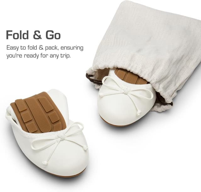 Detalle de DREAM PAIRS ballerine pieghevoli da donna slip-on leggere con fiocco