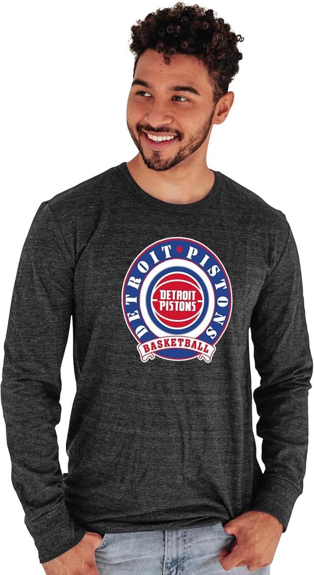Detalle 2 de Blue 84 New York Knicks Tri-Blend Long Sleeve T-Shirt (Unisex) - Black