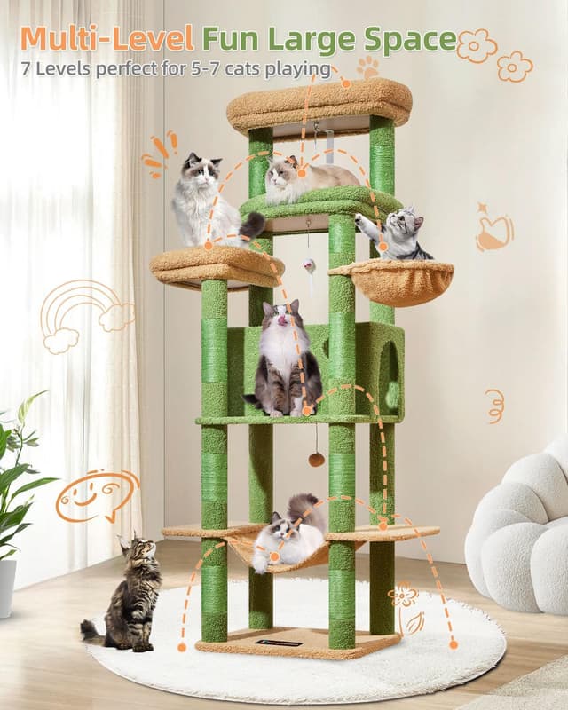 Thumbnail 6 de Taoqimiao MS034T Rascador para gatos 180 cm