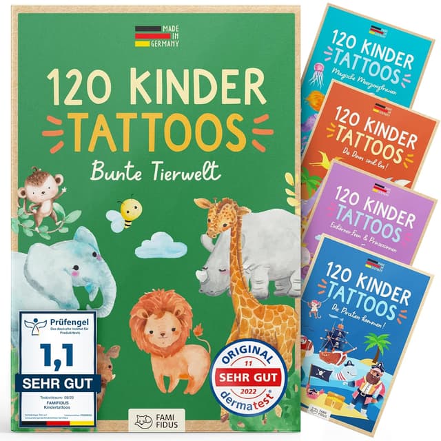 Detalle de Famifidus 120 Kinder-Tattoos