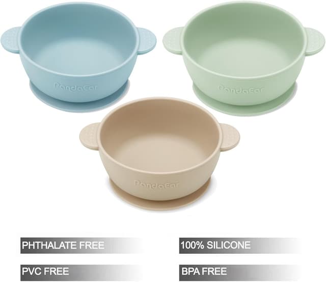 Thumbnail 1 de PandaEar 3-Pack Silicone Baby Bowls with Suction 🍽