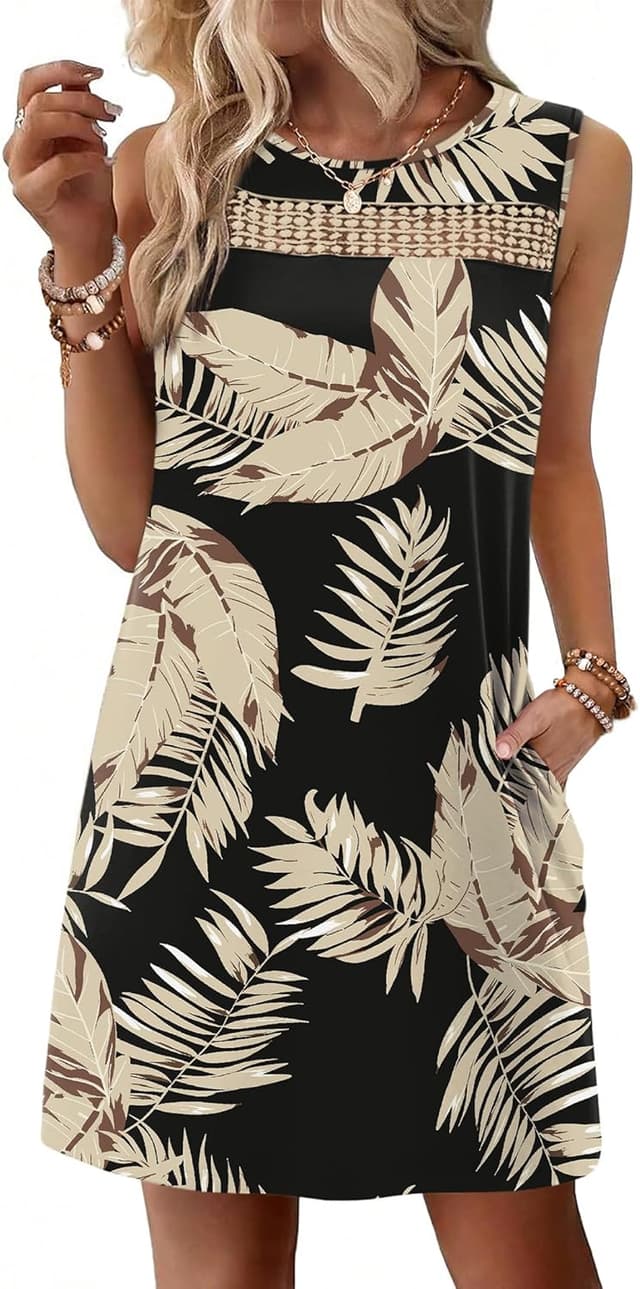 Detalle 2 de WIHOLL lace tank mini dress with pockets