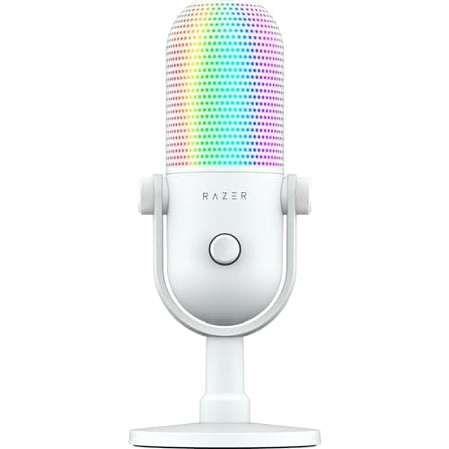 Detalle de Razer Seiren V3 Chroma micrófono condensador USB blanco 🎙