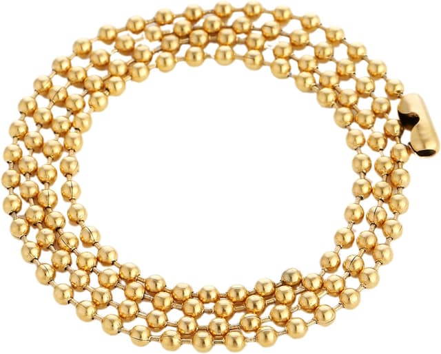 Detalle de DonDon Collier en acier inoxydable pour homme, chaîne à boules, 60 cm