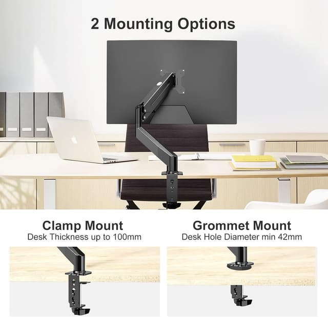Thumbnail 6 de Suptek Single Monitor Arm Gas Spring 10kg