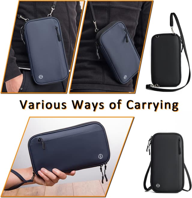 Detalle 2 de Reisepass-Tasche Familie mit RFID Blocker, Blau