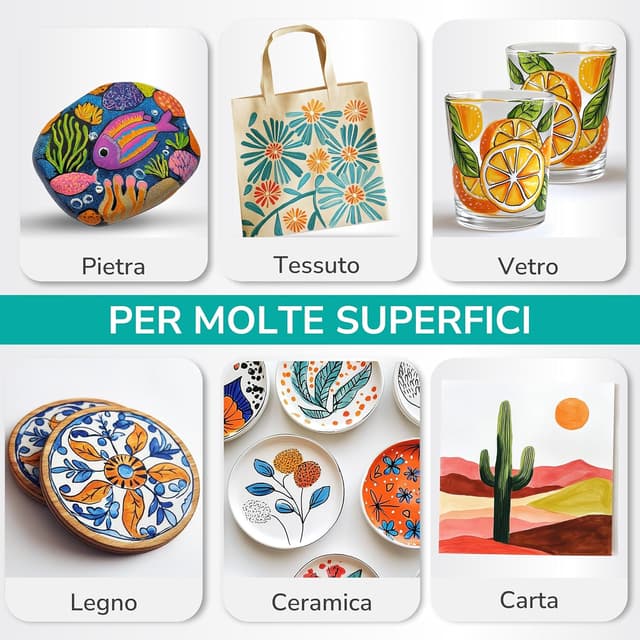 Detalle 2 de Zenacolor Pennarelli Acrilici 48 colori 🎨