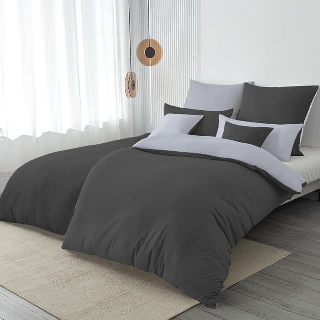 Thumbnail 4 de Nesture Kissenbezug 40x70 Anthrazit 2er Set