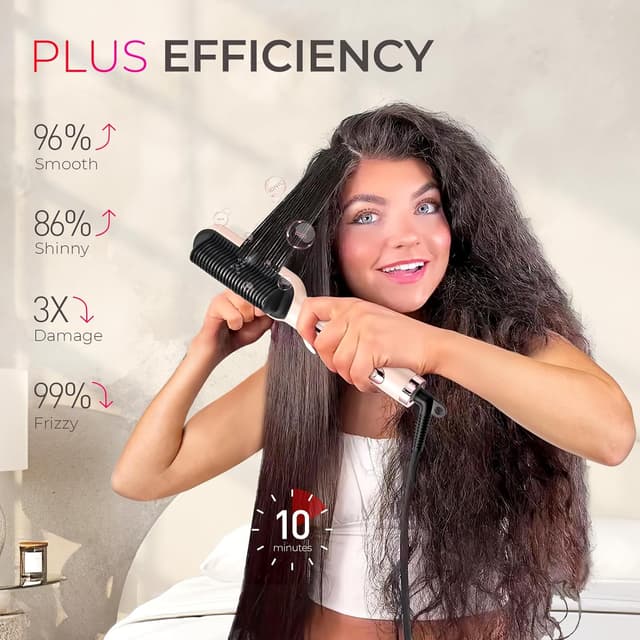 Detalle de TYMO Hair Straightener Comb Plus 9-temp hair brush