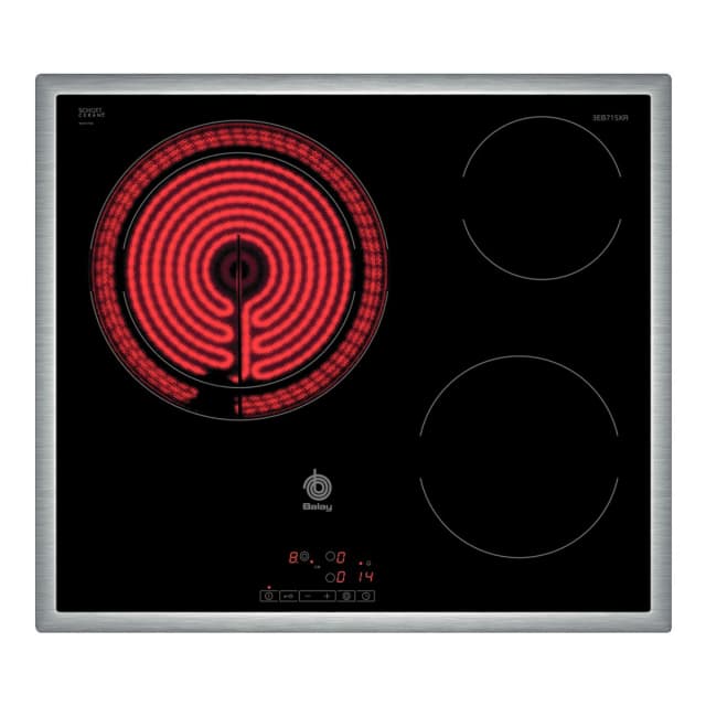 Detalle de Balay 3EB715XR placa vitrocerámica 1 zona gigante de 28 cm (reacondicionado Grado B)