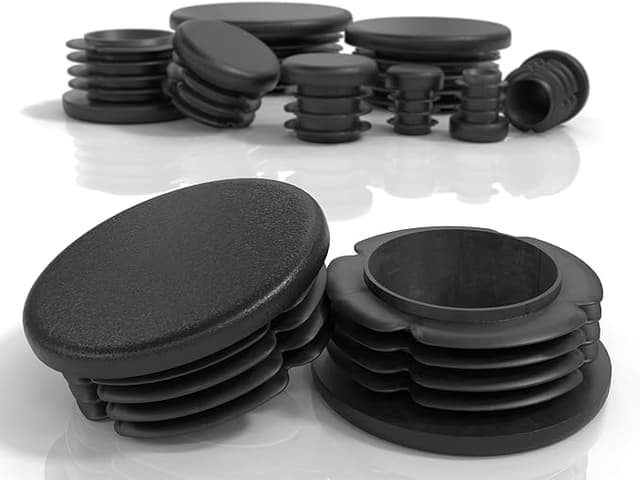 Imagen de PD® Tapones Redondos 60mm para Tubo en Plástico PE Negro (4 piezas) en OfertitasTOP
