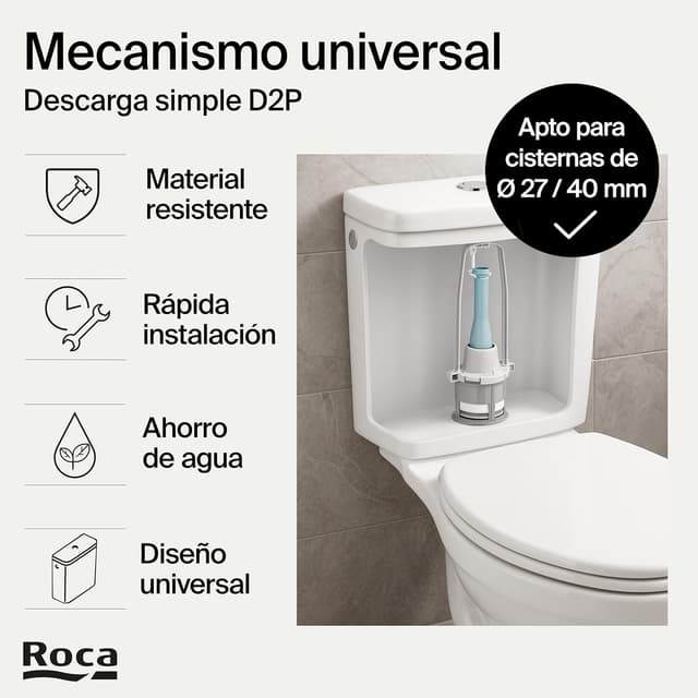 Thumbnail 1 de Roca A822502200 mecanismo 6 L para cisterna 🚽