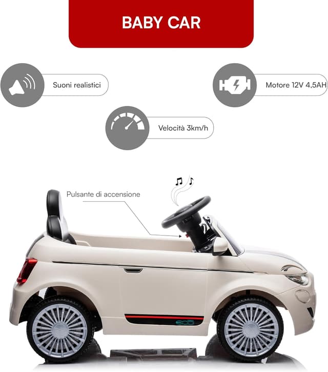 Thumbnail 3 de Baroni Toys FIAT 500 Baby Car 12V