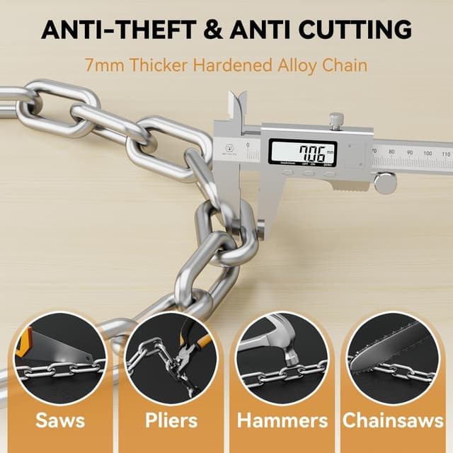 Thumbnail 3 de Looxmeer Bike Lock Heavy Duty 90cm