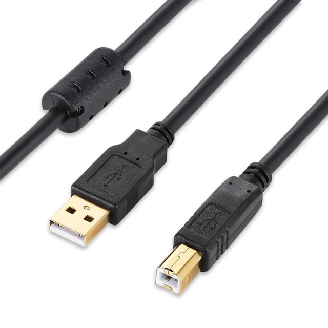 Detalle de USB 2.0 Printer Cable 3m Type A to Type B (Male to Male) for HP, Canon, Epson, Dell & more (Black, 3m)