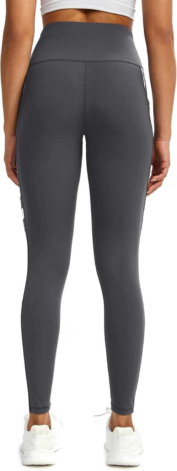 Detalle de Tuspryt Sport-Leggings Damen mit Taschen – blickdichte High-Waist Trainingshose für Yoga, Fitness & Lauf