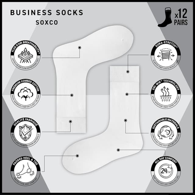 Thumbnail 4 de SOXCO Chaussettes Classiques en Coton