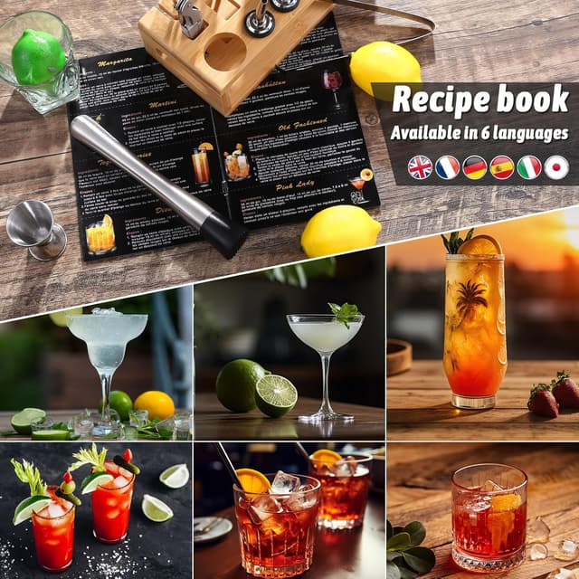 Thumbnail 5 de GWHOLE Cocktail Shaker 720ML set 🍸