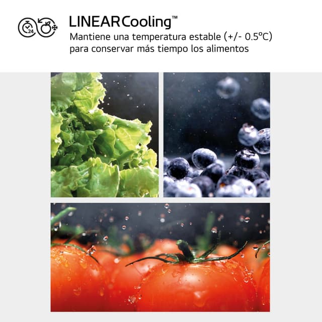 Detalle 2 de LG GSBC40PYPE reacondicionado grado B: frigorífico americano side by side No Frost Total (179 cm) inox