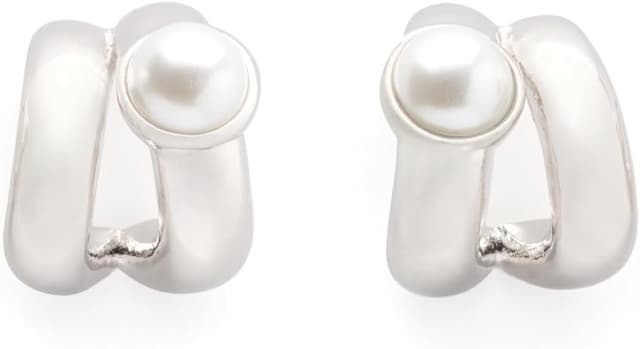 Detalle de Kate Spade New York Aros dobles KEEP SPARKLING redondos plateado