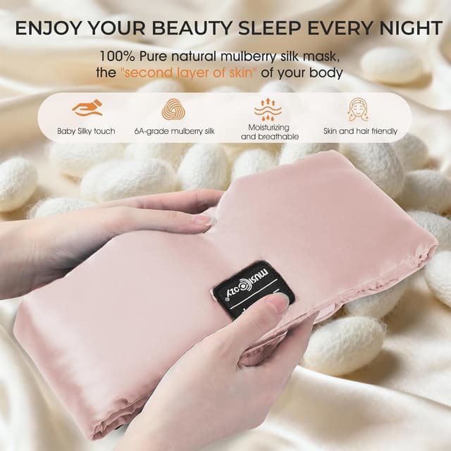 Detalle 2 de MUSICOZY Silk Sleep Mask Headphones 14H