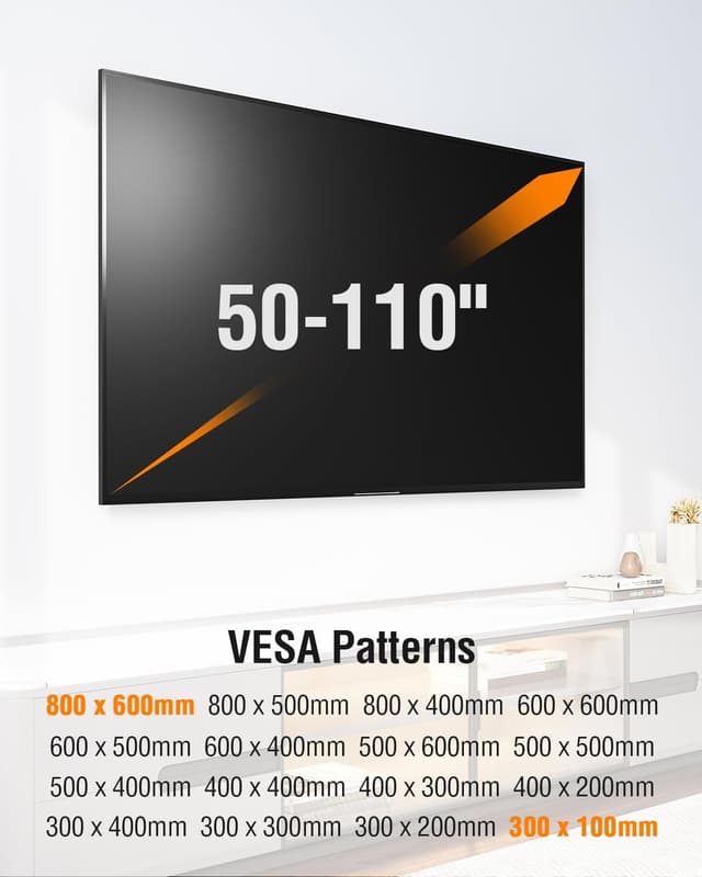 Detalle 2 de ELIVED Heavy Duty Full Motion TV Wall Mount (50–110 inch, up to 250 lbs, VESA up to 800x600mm)