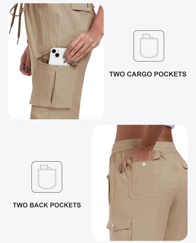 Detalle 1 de MoFiz Women’s Cargo Shorts 5 in Lightweight