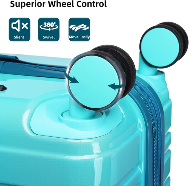 Thumbnail 6 de LARVENDER Luggage Sets 3 Piece 20 Inch Carry-On