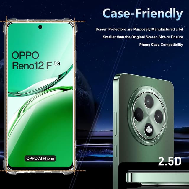 Detalle 1 de Datree Displayschutz für OPPO Reno 12F 9H
