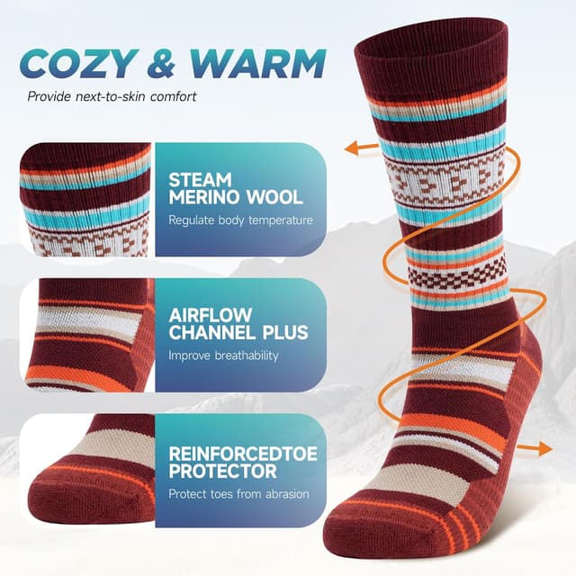 Detalle de Merino hiking socks 3 pairs by TANSTC