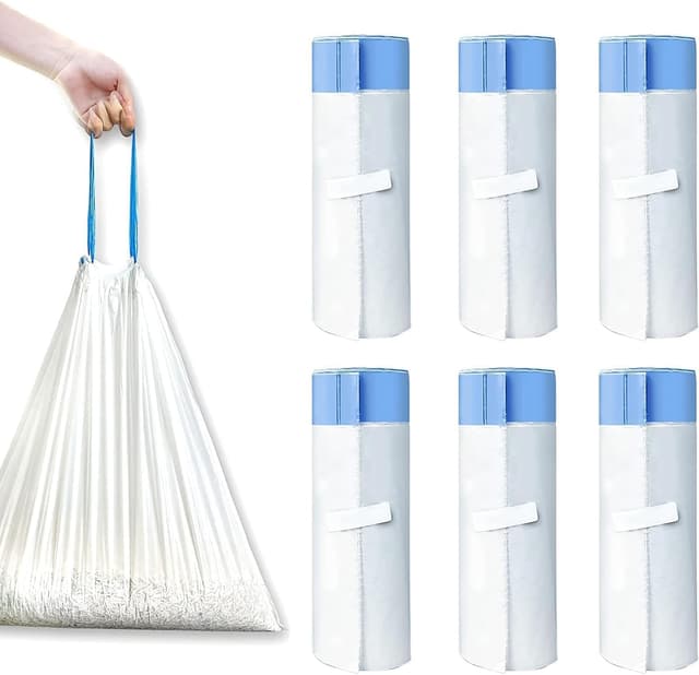 Detalle de RMAN sacs litière chat 50 x 45 cm (500 x 450 mm) avec poignée de transport, lot de 90 – 6 rouleaux