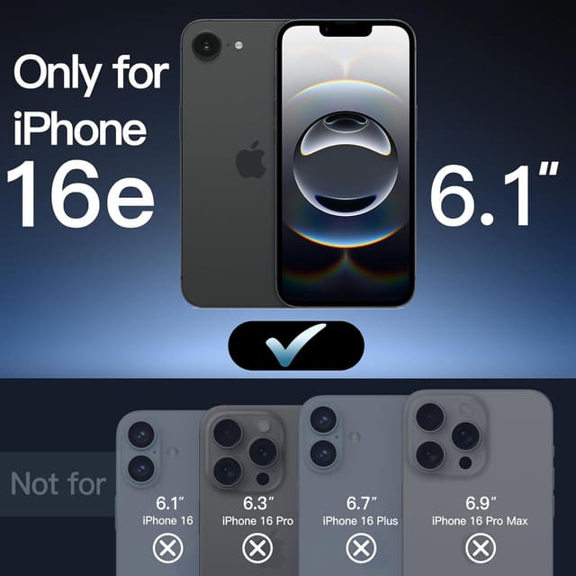 Thumbnail 1 de JETech Matte Case for iPhone 16e 6.1-Inch 2025