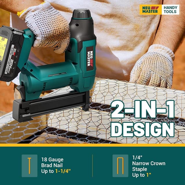 Thumbnail 2 de NEU MASTER Cordless Brad Nailer NTC0023-18 (18V Max) with 2.0Ah battery and charger