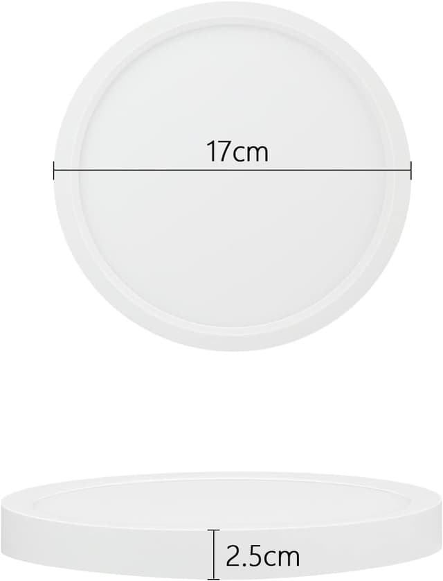 Detalle de ZMH LED-Deckeleuchte flach IP44, 15 W, warmweiß 3000 K – Ø 18 cm für Bad, Küche & Flur