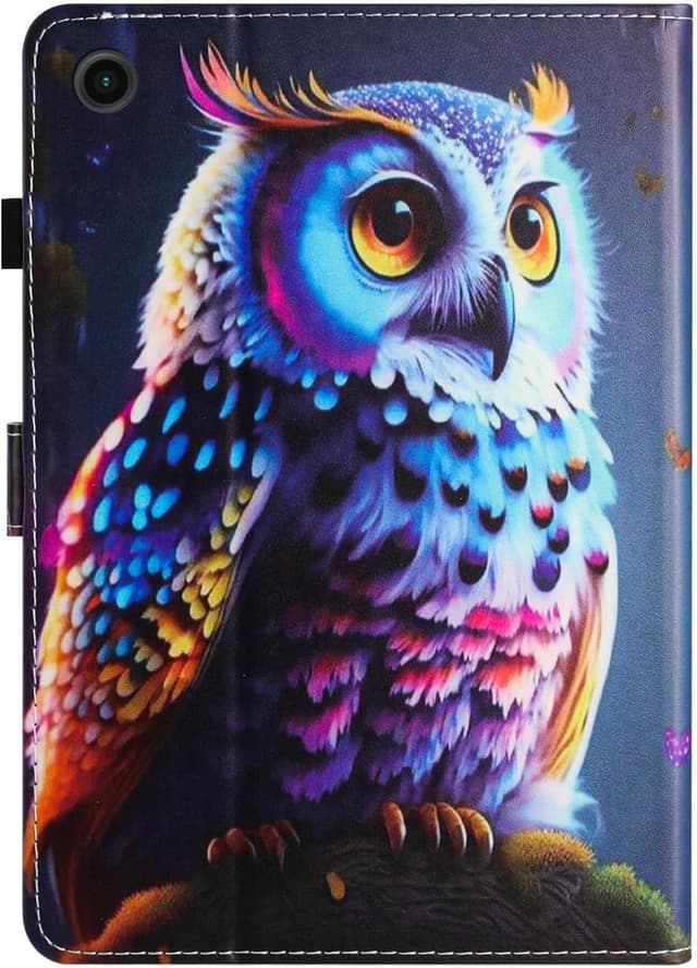 Detalle de AsWant Hülle für Samsung Galaxy Tab A9 Plus 11 Zoll (SM-X210/SM-X215/SM-X216) mit Standfunktion, Kartenfächern & Stifthalter – Eule