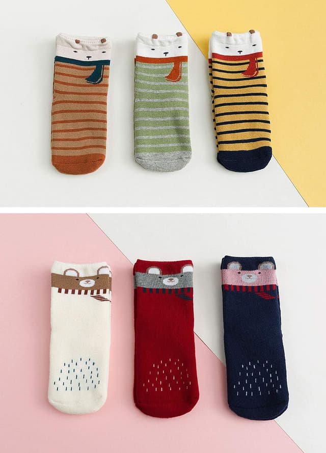 Detalle 2 de LOFIR Chaussettes chaudes en coton pour enfants (thermiques) – lot de 6 paires, tailles 20 à 34